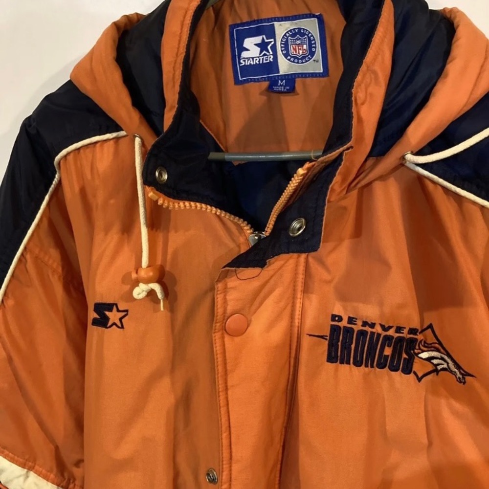 Vintage Denver Broncos Starter Puffer Jacket Size Medium